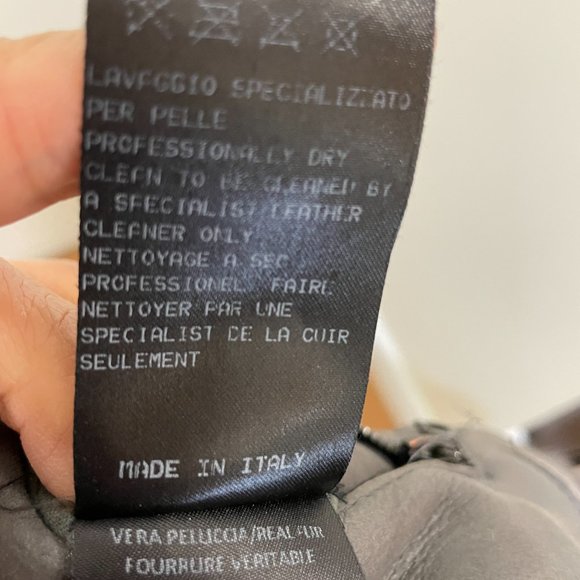 DROMe Italy Reversible Lamb Skin and Lamb Fur / Shearling Gray color Coat;XS - Picture 13 of 13